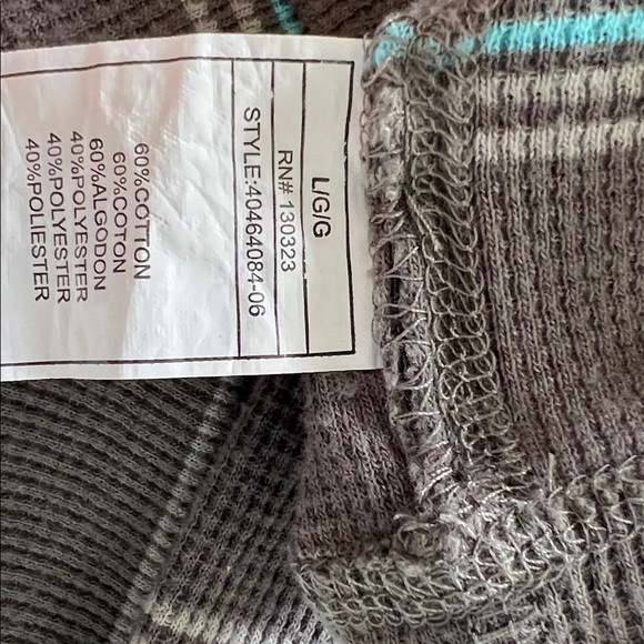 Striped Quicksilver thermal gray blue junior boys 14 - Picture 7 of 7